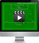 Moduli allenamenti di calcio come blocchi di passaggi e tiri